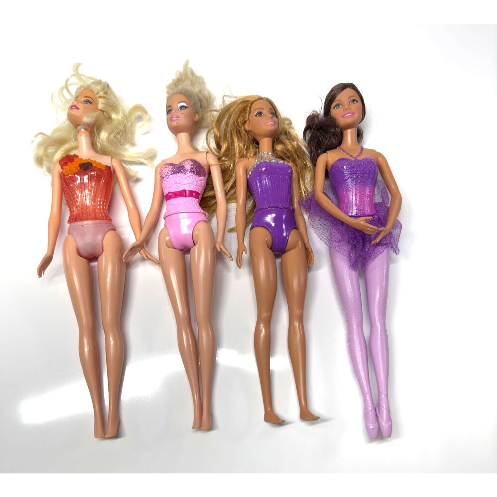 MATTEL Barbie LOT of 4 You Can Be Anything Ballerina Doll Millie Blonde Brown